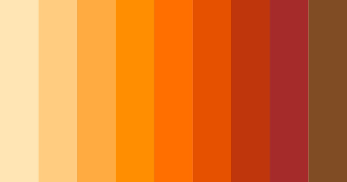 Download orange sunset color palette PNG image (landscape)