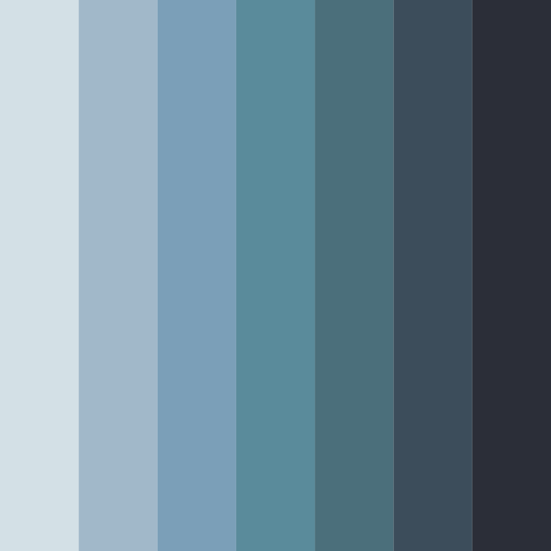 Download blue nordic color palette PNG image (square)
