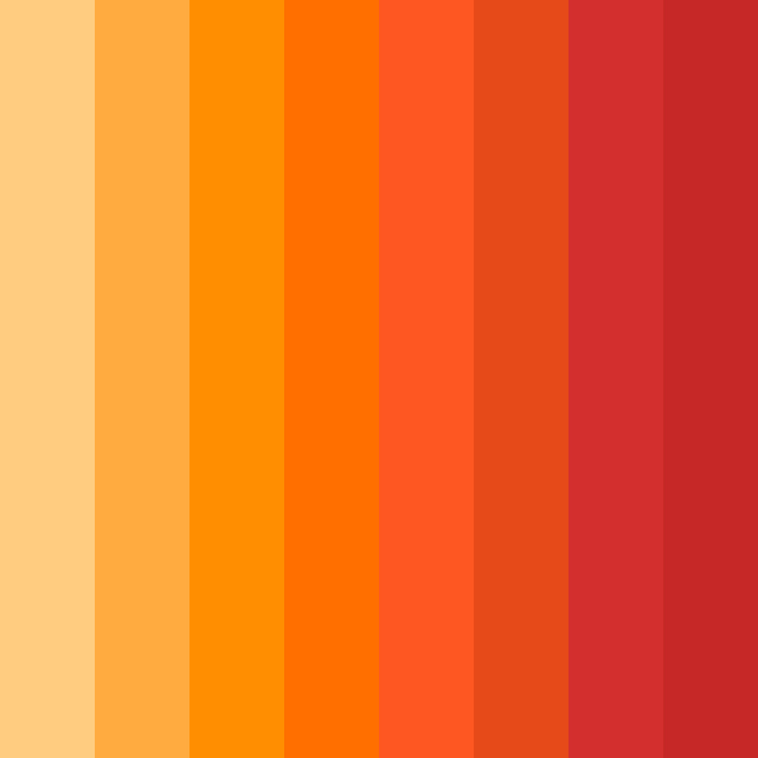 Download summer orange red color palette PNG image (square)