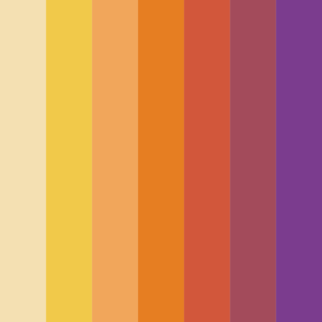 Download autumn sunset whispers color palette PNG image (square)