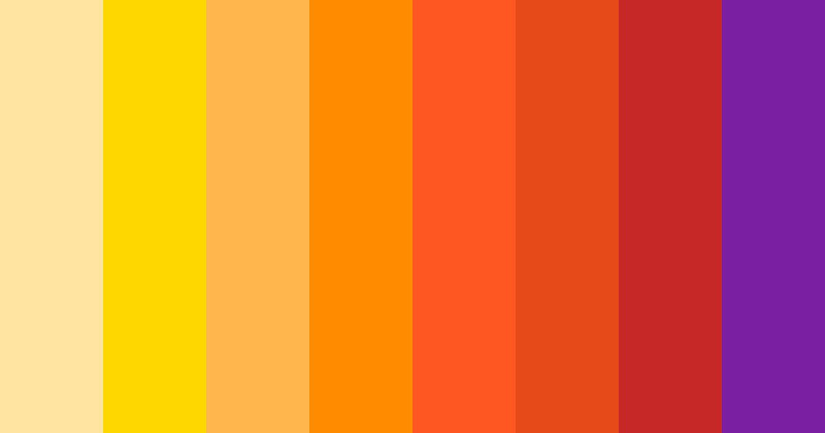 Download golden sunset symphony color palette PNG image (landscape)