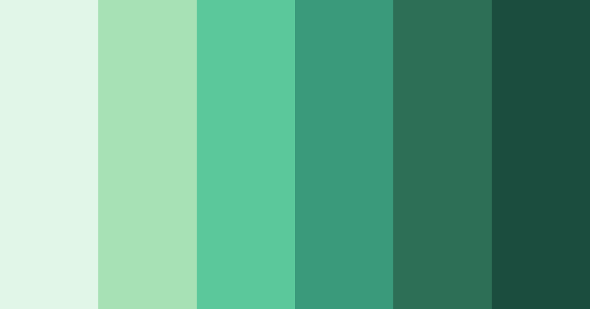 Download emerald spring harmony color palette PNG image (landscape)
