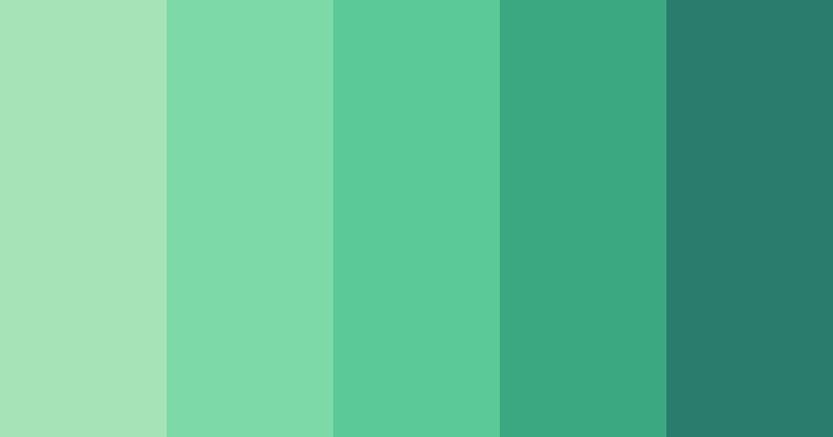 Download emerald oasis color palette PNG image (landscape)