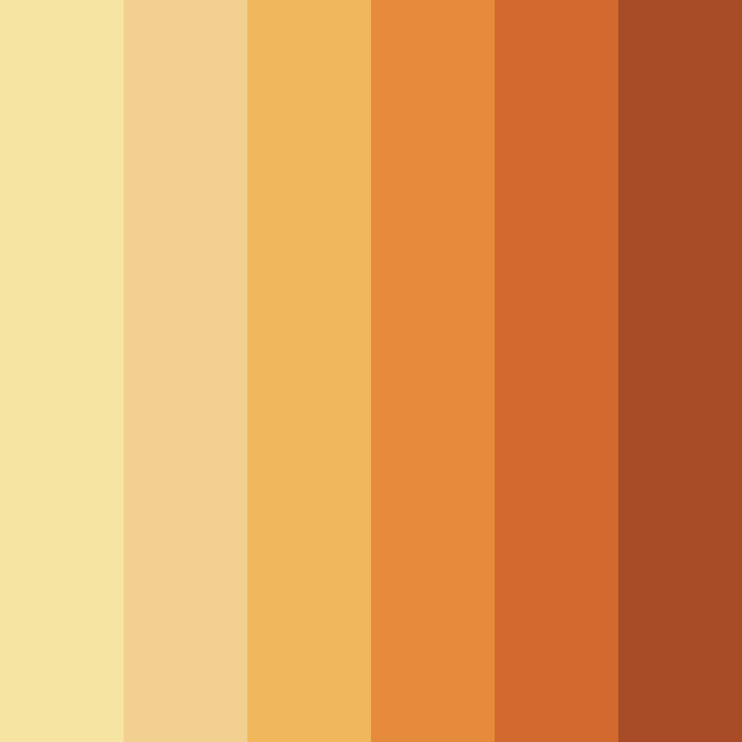 Download golden sunset harvest color palette PNG image (square)