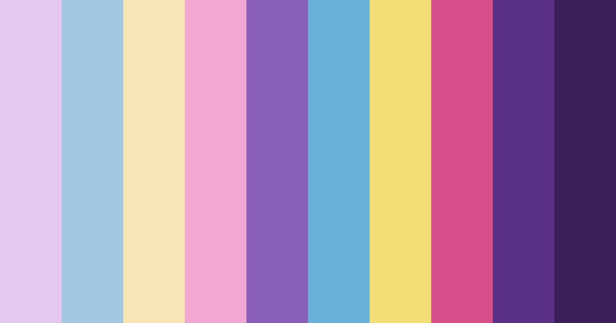 Download whimsical dreams color palette PNG image (landscape)