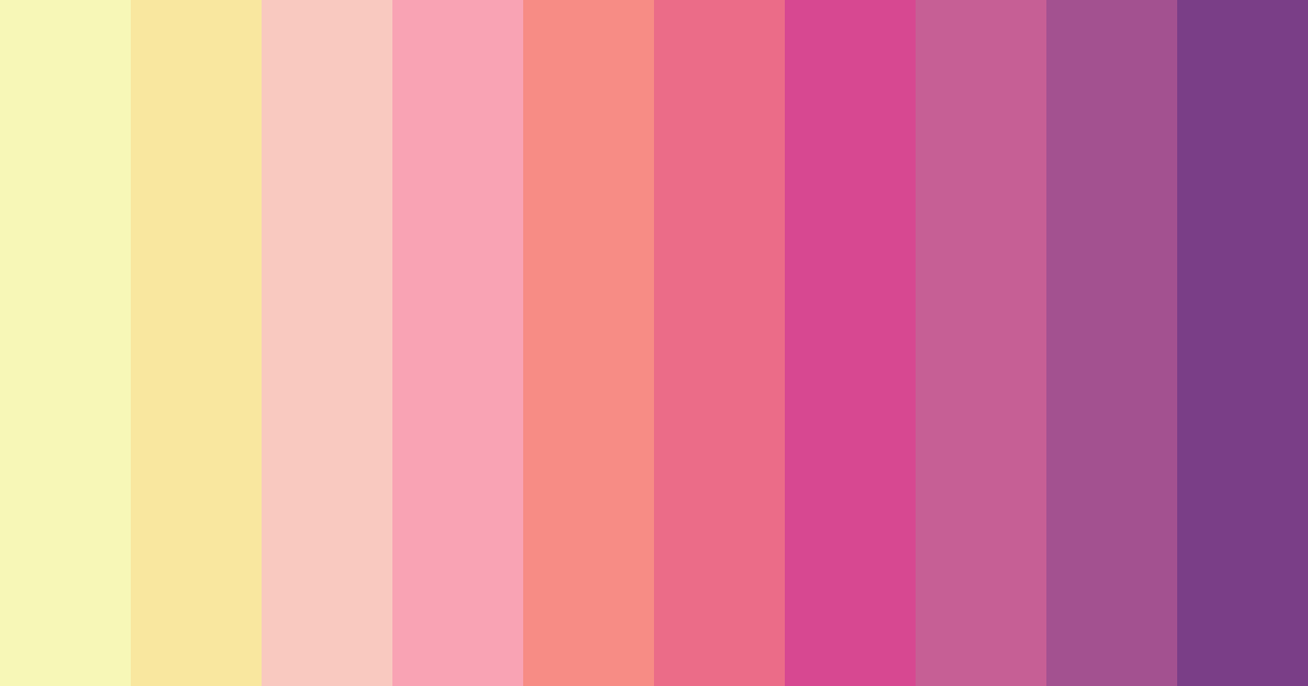 Download pink gradient color palette PNG image (landscape)