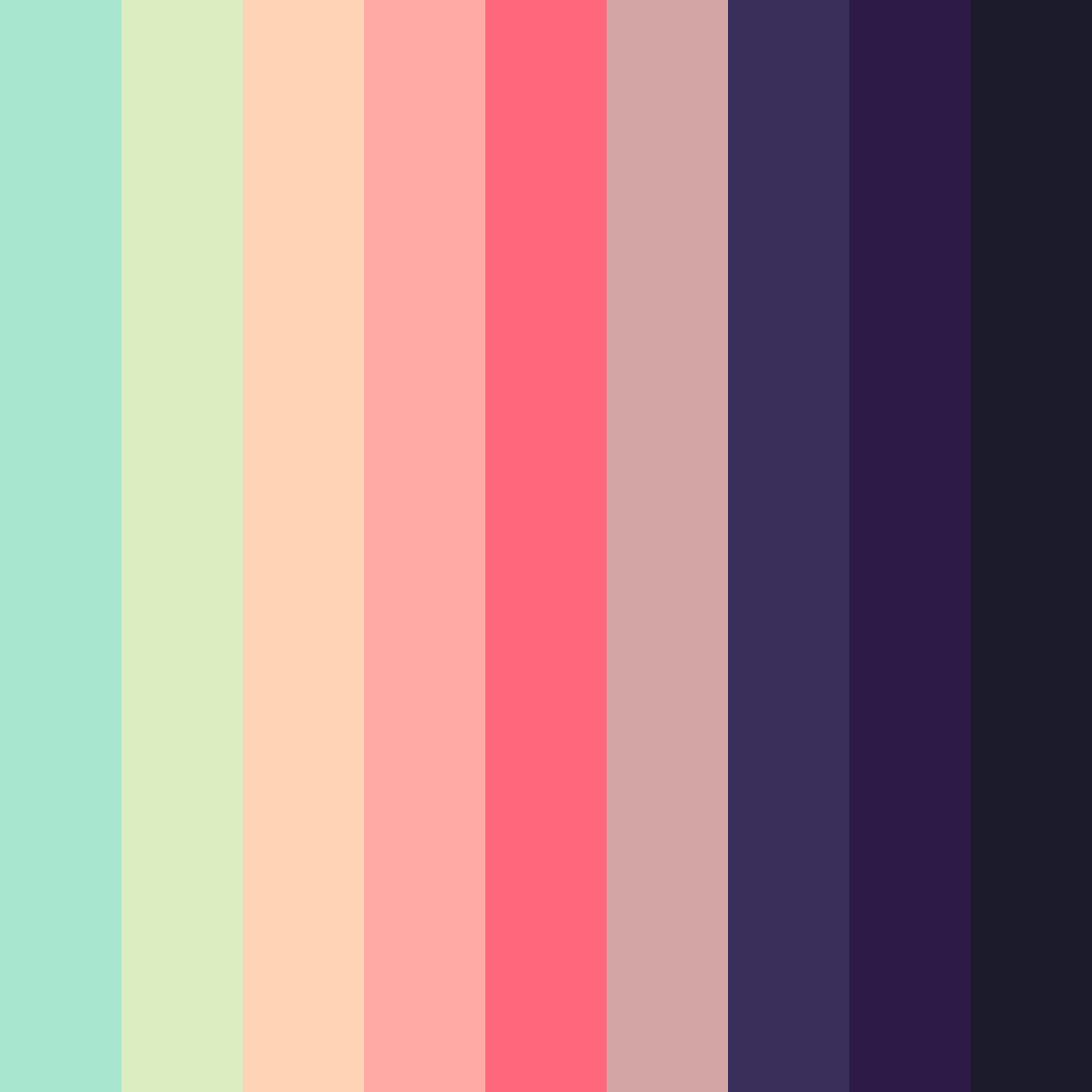 Download shades of green red blue color palette PNG image (square)