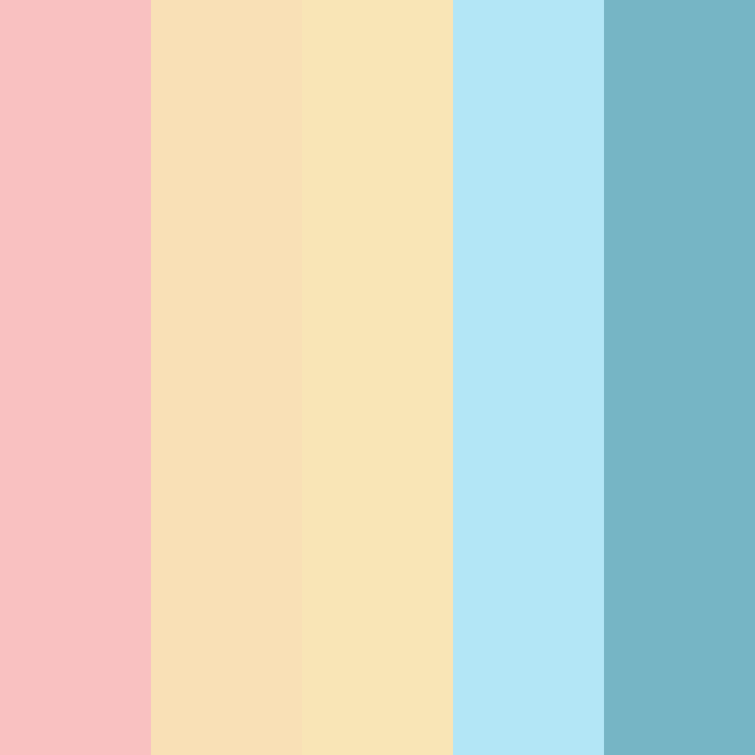 Download pastel blue and pink color palette PNG image (square)