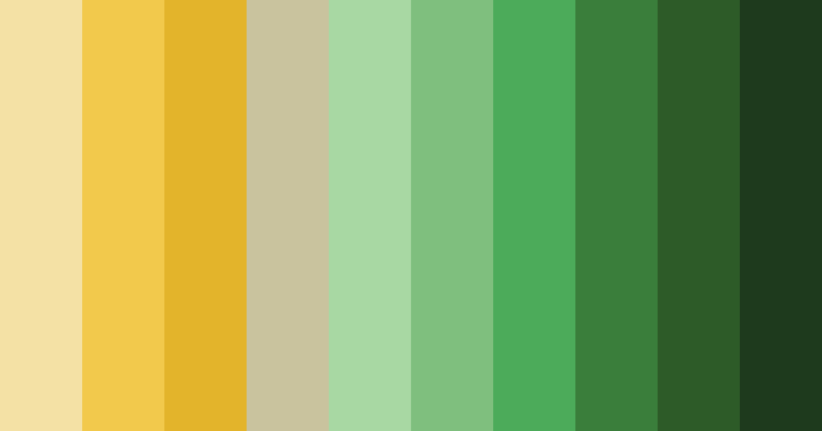 Download sunlit green color palette PNG image (landscape)