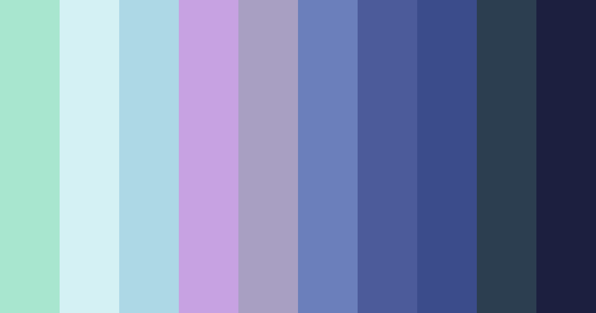 Download shades of blue green purple color palette PNG image (landscape)