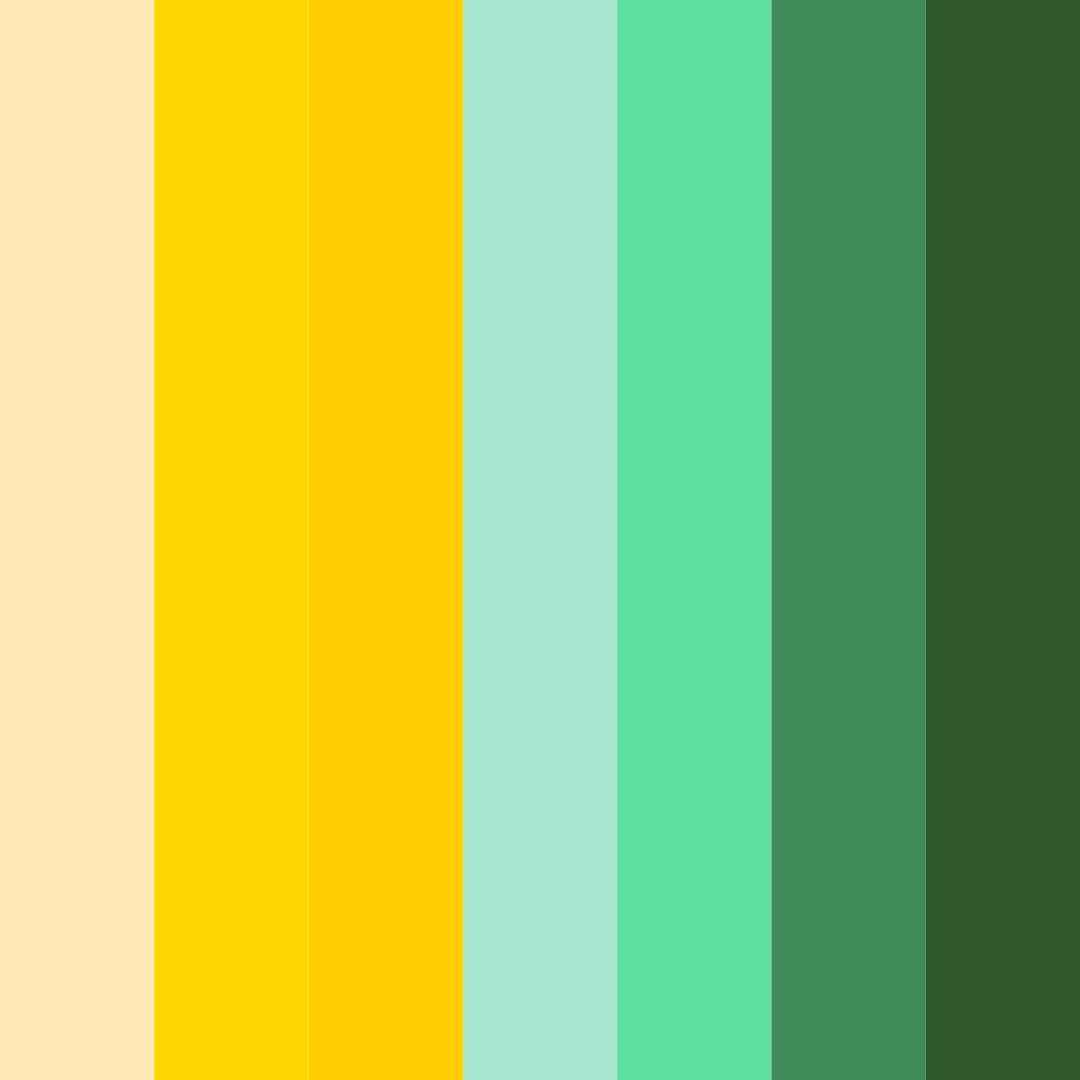 Download sunshine garden color palette PNG image (square)