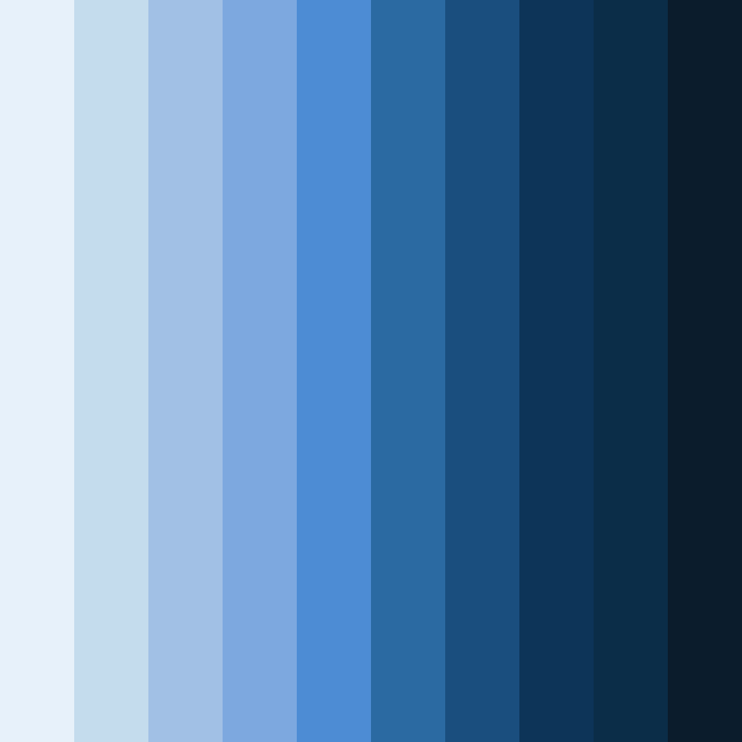 Download moonlit blue color palette PNG image (square)