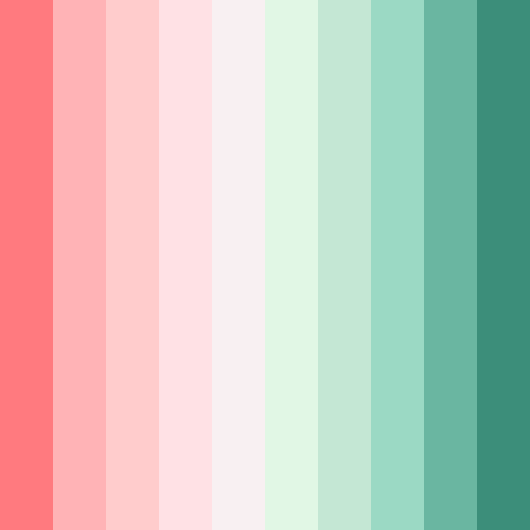 Download blushing oasis color palette PNG image (square)