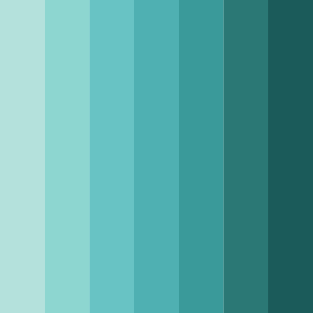 Download teal ocean color palette PNG image (square)