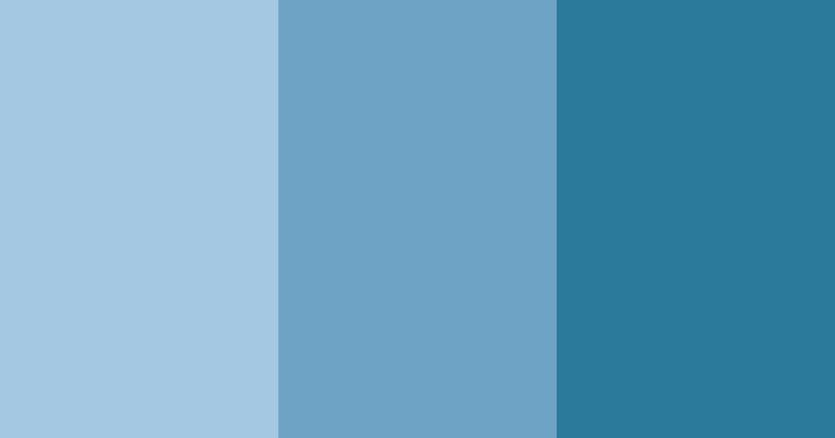 Download serene blue harmony color palette PNG image (landscape)
