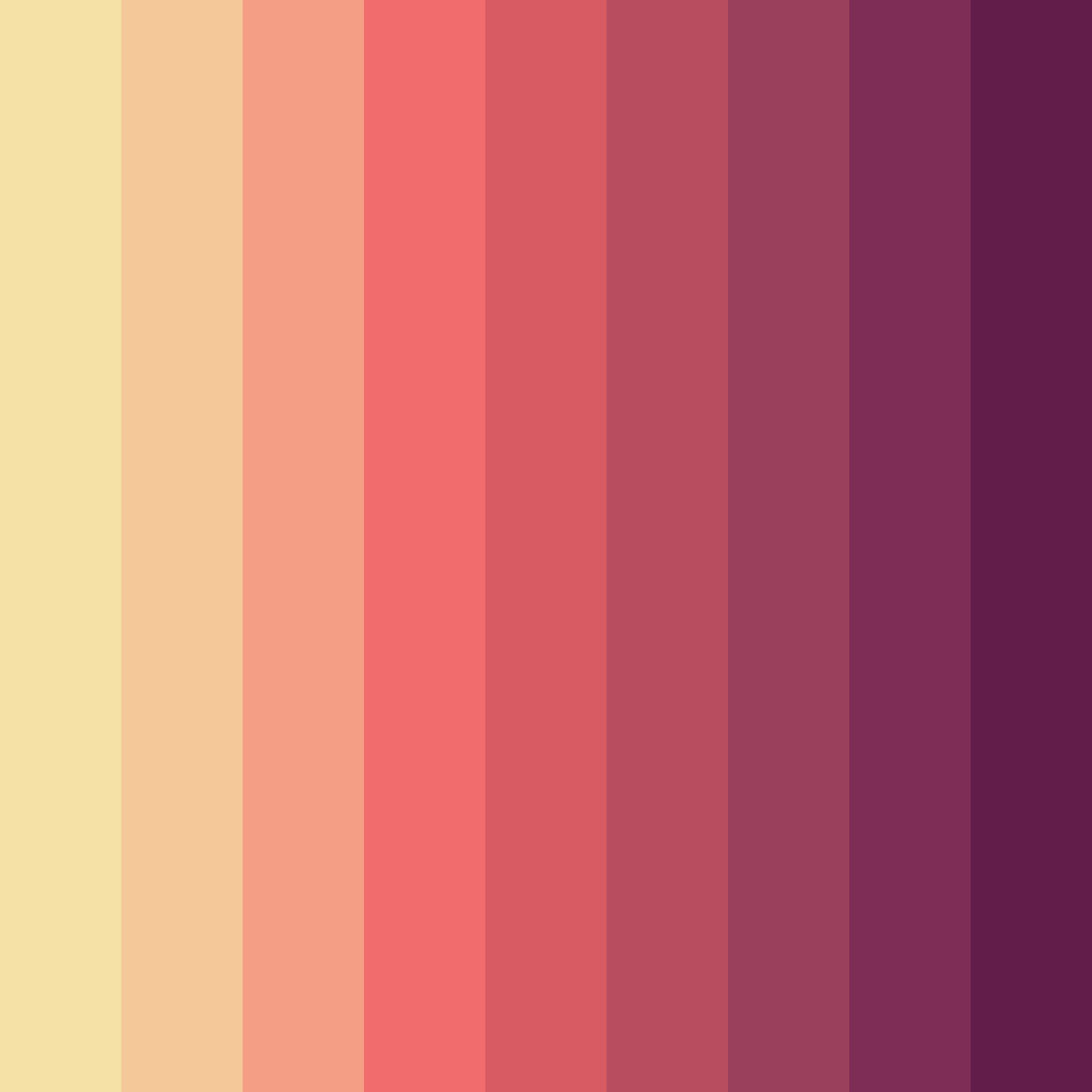Download sunset blooms color palette PNG image (square)