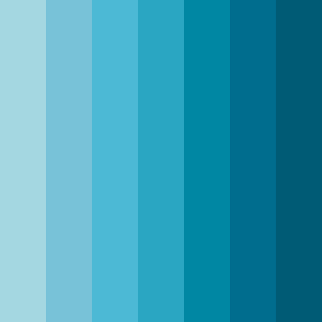 Download teal mar color palette PNG image (square)