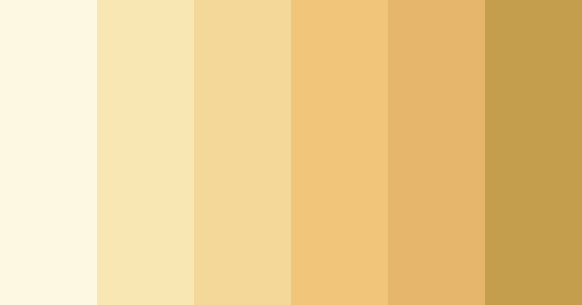 Download creamy yellow color palette PNG image (landscape)