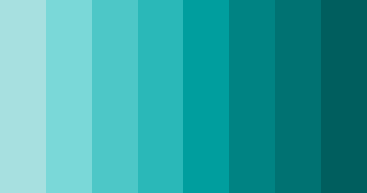 Download tropical teal symphony color palette PNG image (landscape)