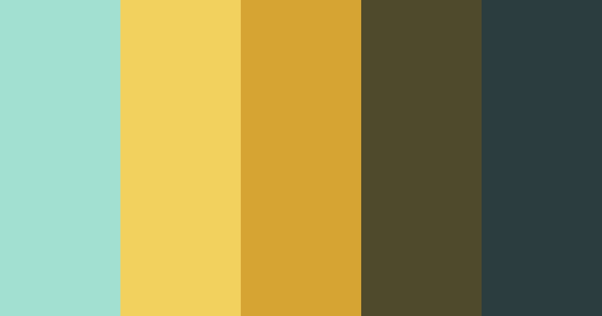 Download teal sunshine color palette PNG image (landscape)