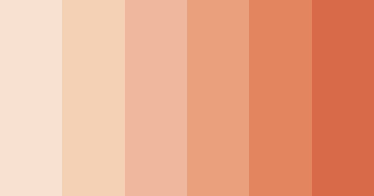 Download peachy shades color palette PNG image (landscape)