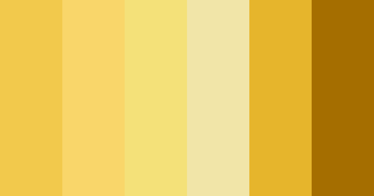 Download yellow sunshine color palette PNG image (landscape)