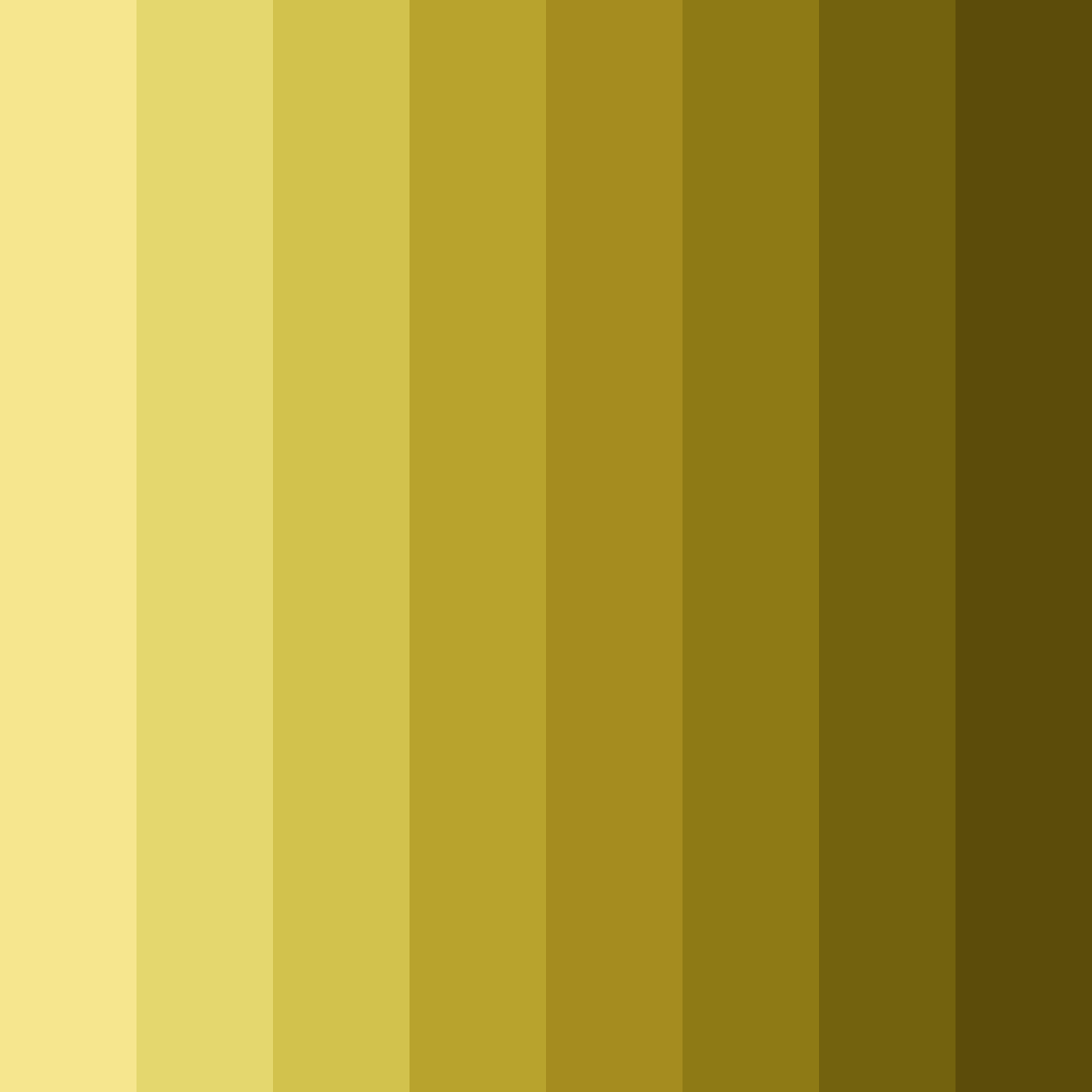 Download shades of yellow color palette PNG image (square)