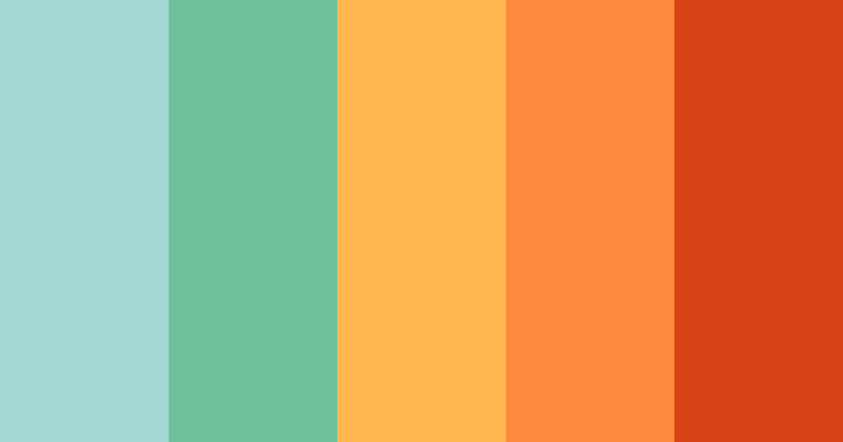 Download ocean sunset color palette PNG image (landscape)
