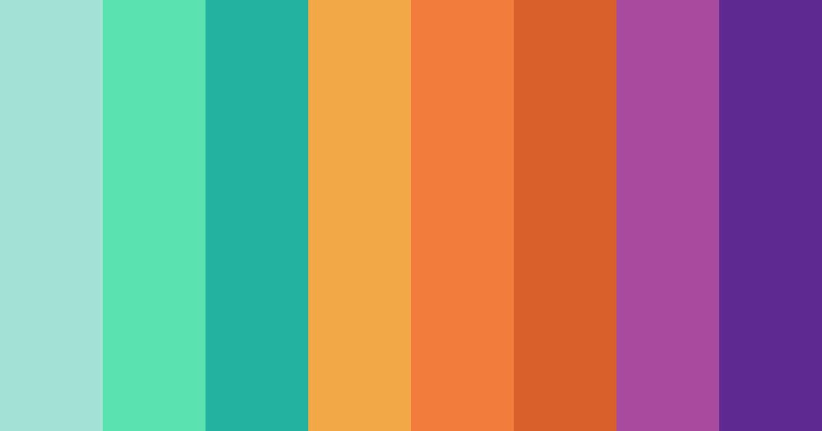 Download tropical sunset fusion color palette PNG image (landscape)