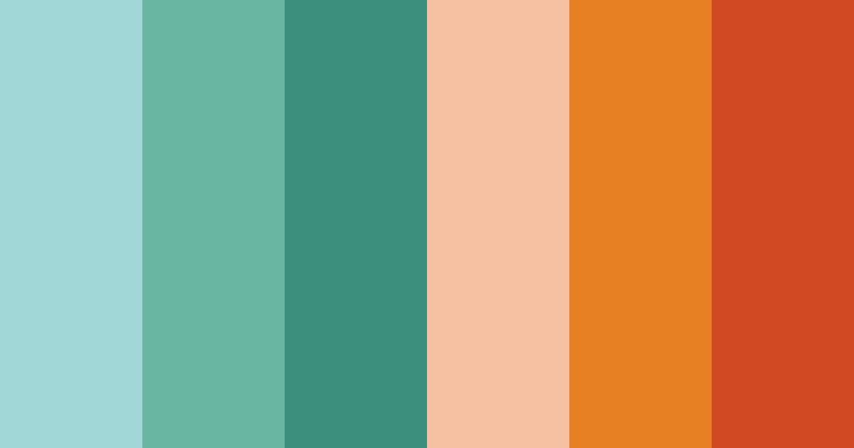 Download tropical sunset serenity color palette PNG image (landscape)