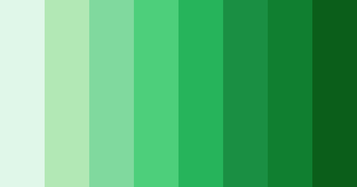 Download shades of greenery color palette PNG image (landscape)