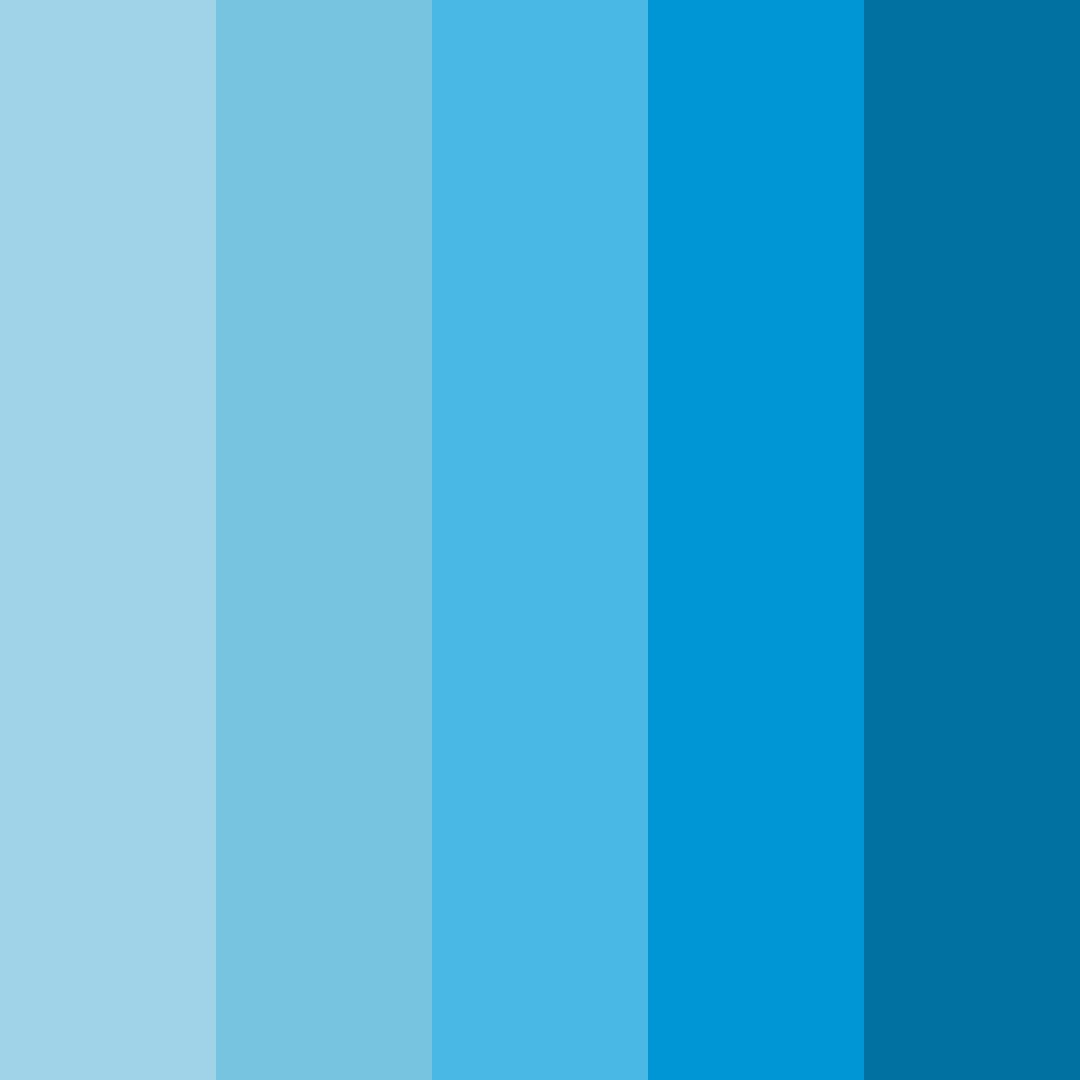 Download light blue shades color palette PNG image (square)