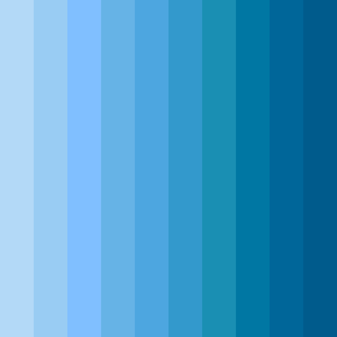 Download light blue shades color palette PNG image (square)