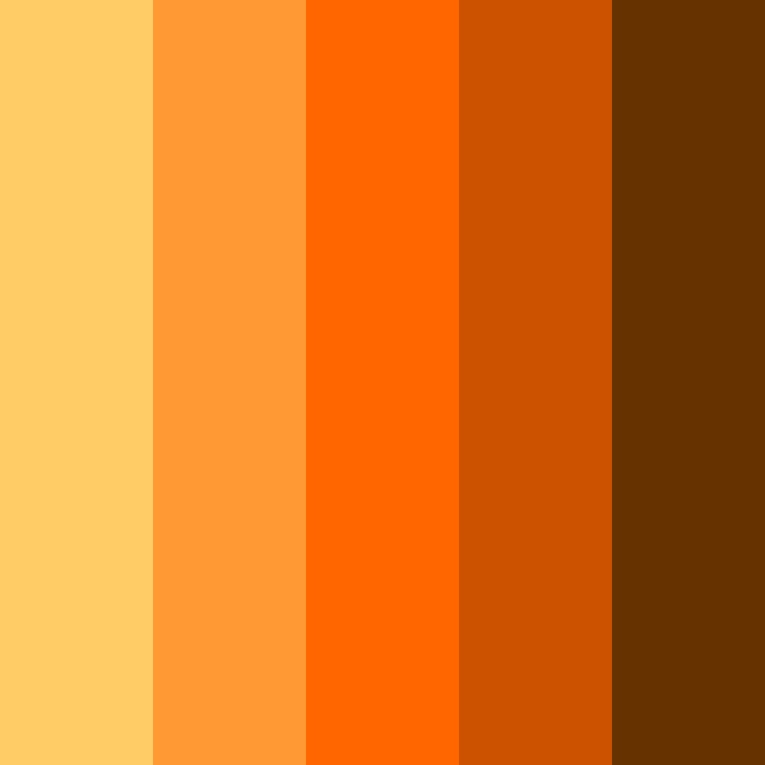Download bright neon orange color palette PNG image (square)