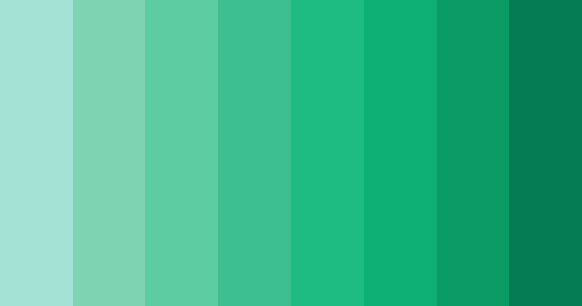 Download tropical teal breeze color palette PNG image (landscape)