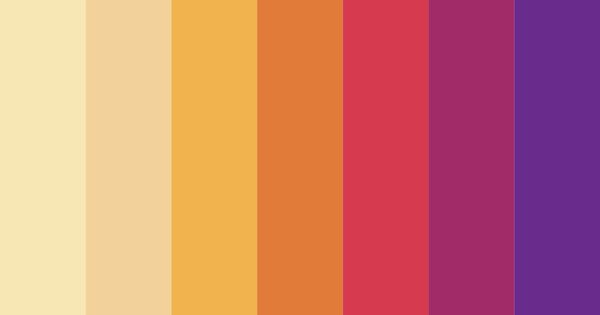 Download colorful sunset color palette PNG image (landscape)