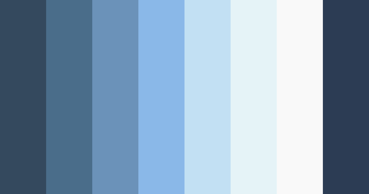 Download shades of blue color palette PNG image (landscape)