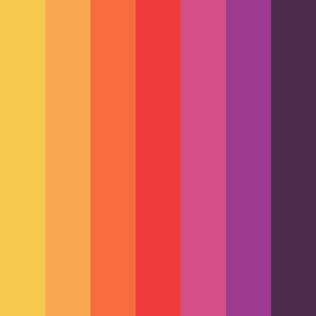 Download sunset speedster color palette PNG image (square)