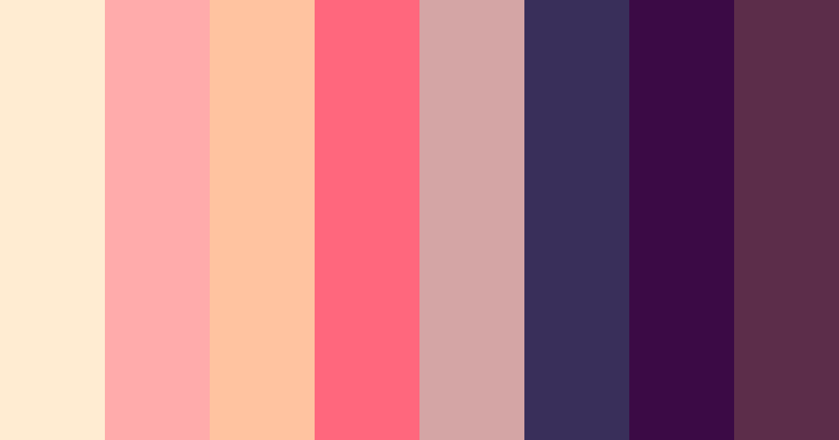 Download summer pink color palette PNG image (landscape)
