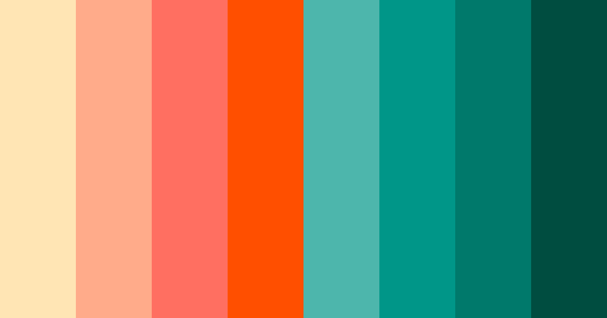 Download tropical sunrise color palette PNG image (landscape)