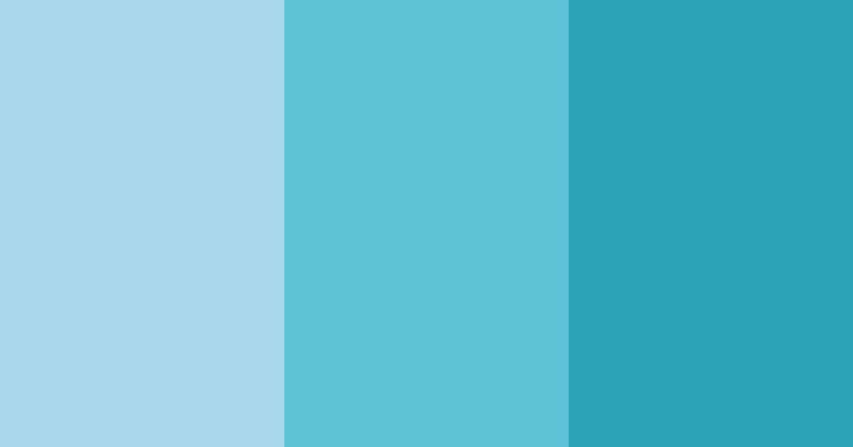 Download aqua blue color palette PNG image (landscape)