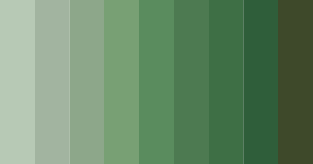 Download dark green color palette PNG image (landscape)