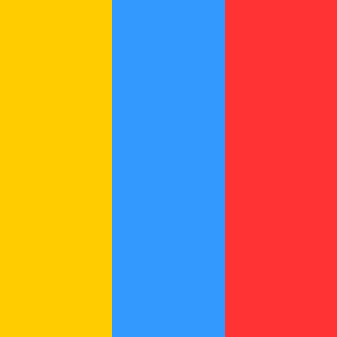 Download bright red blue yellow color palette PNG image (square)