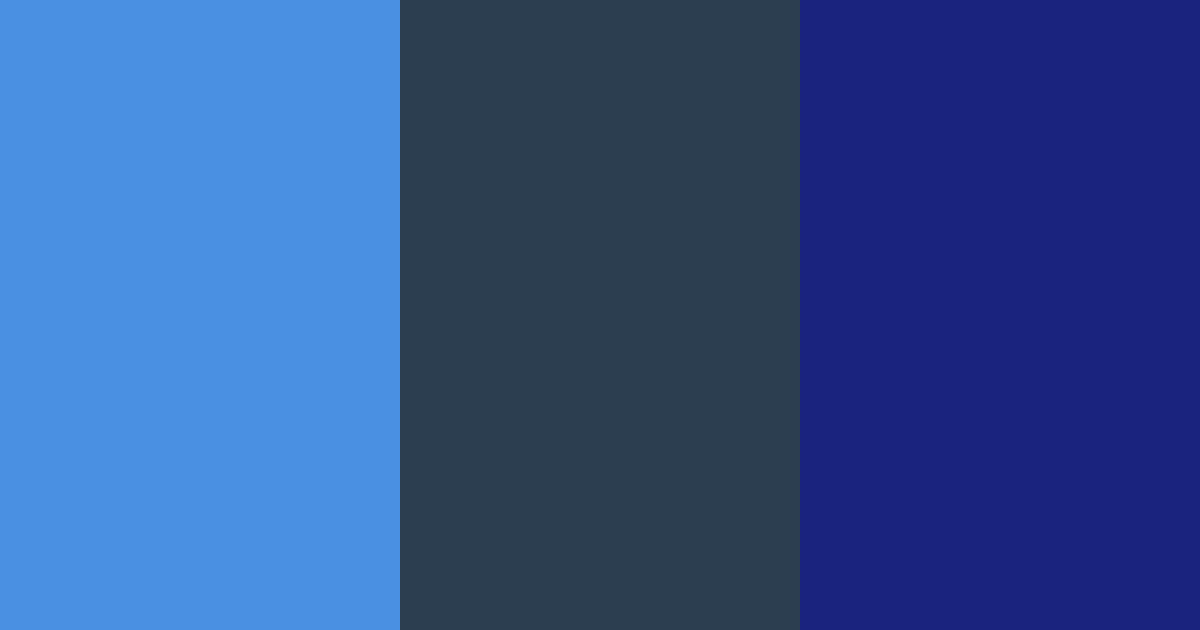 Download dark blue shades color palette PNG image (landscape)
