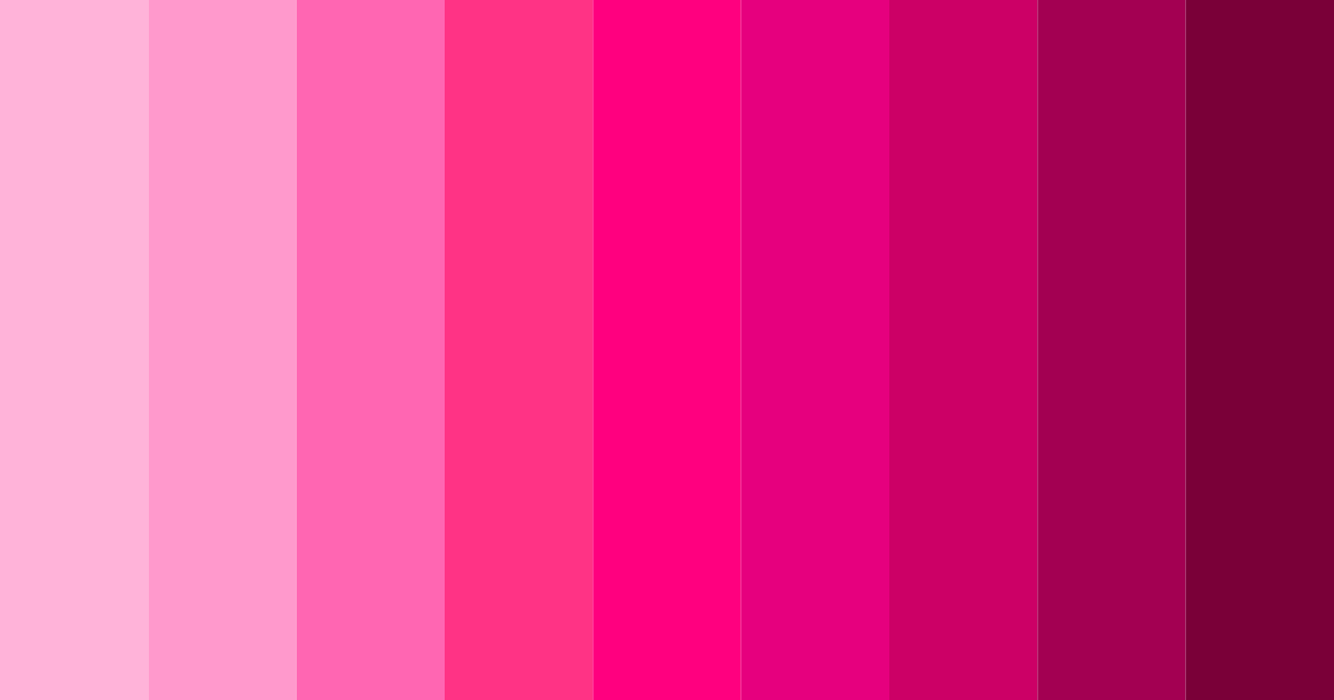 Download neon blush burst color palette PNG image (landscape)