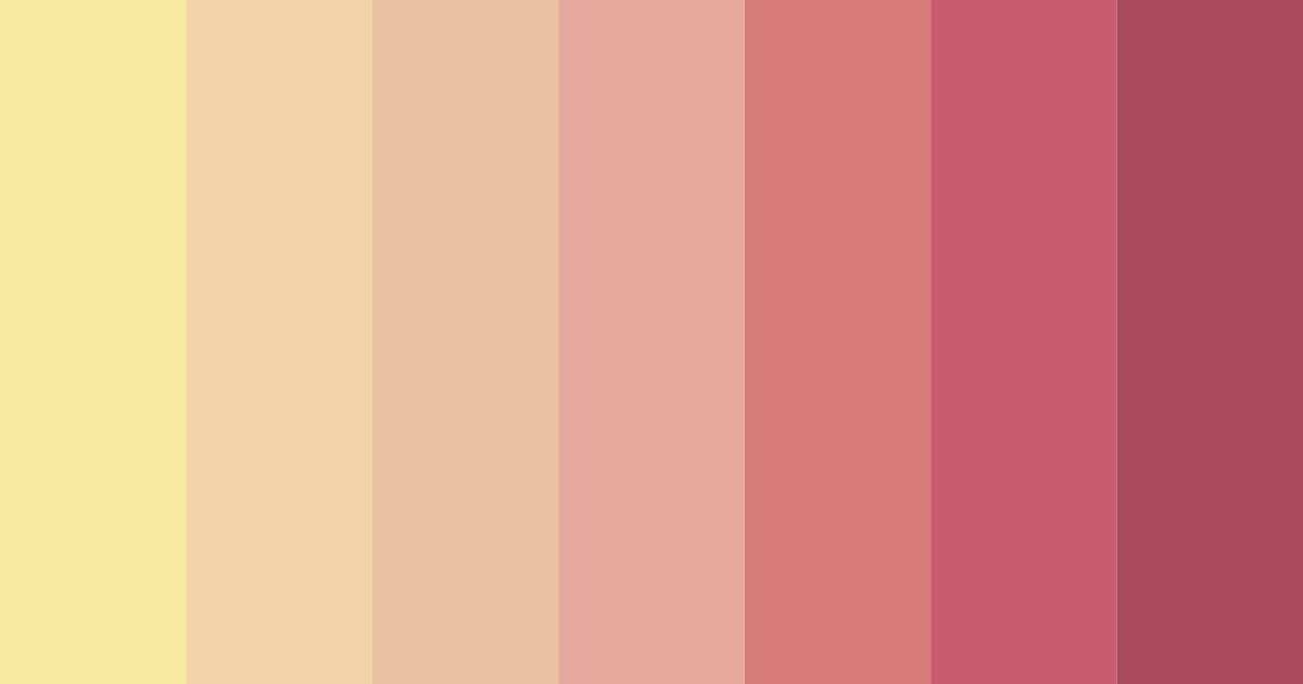 Download sunset blossoms color palette PNG image (landscape)