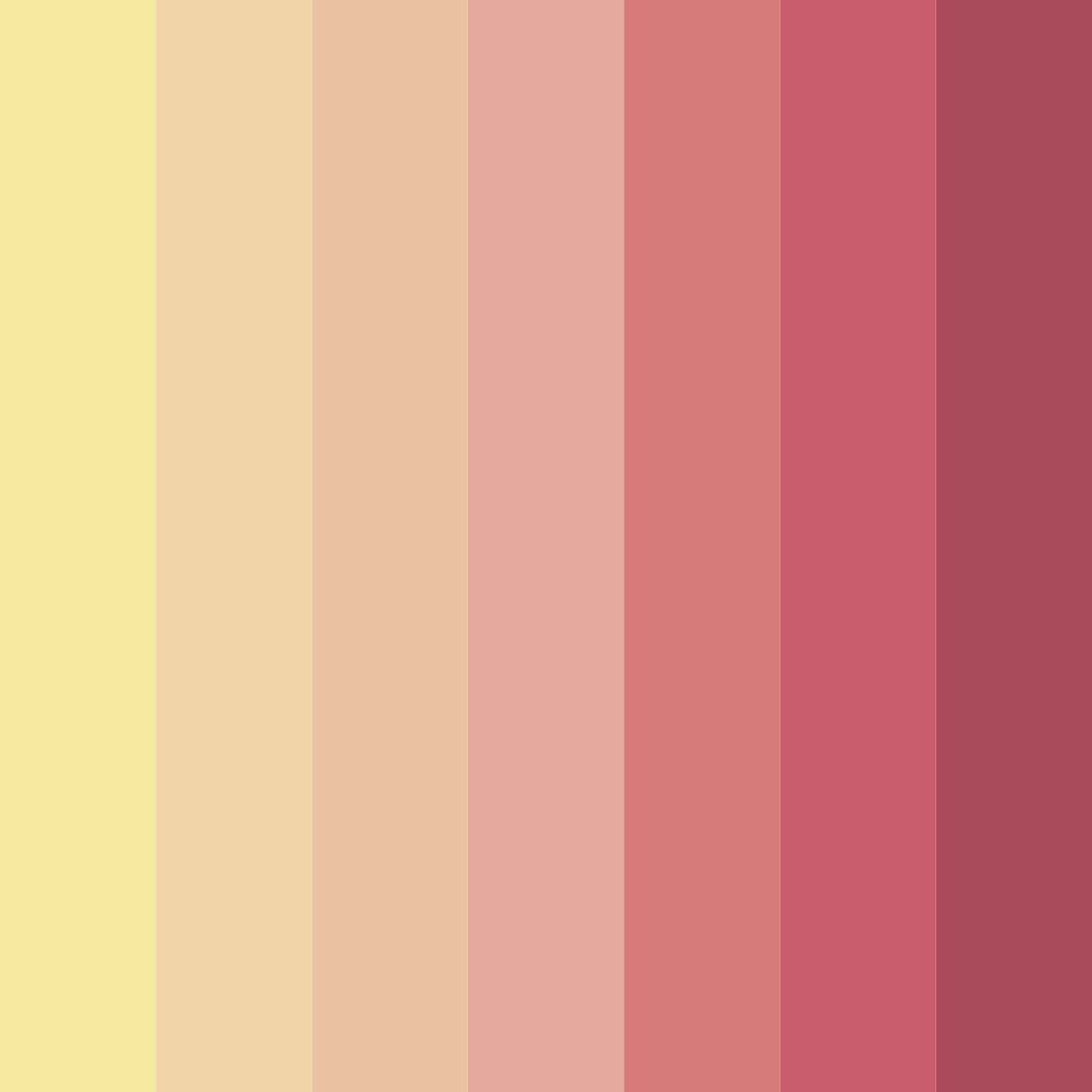 Download sunset blossoms color palette PNG image (square)