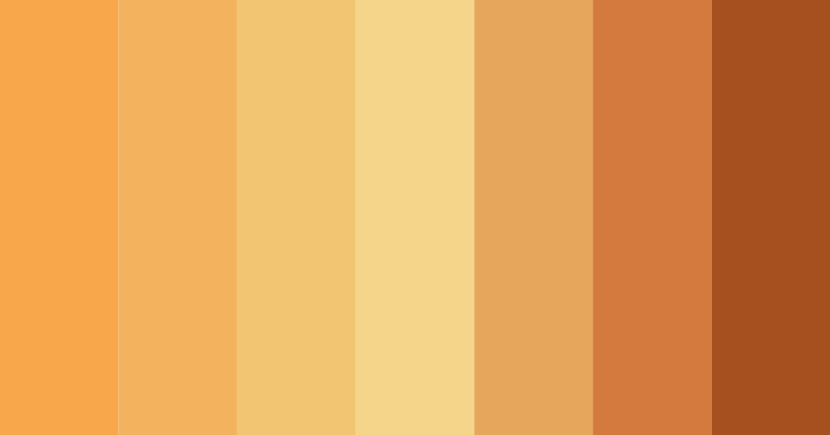 Download orange sunshine color palette PNG image (landscape)