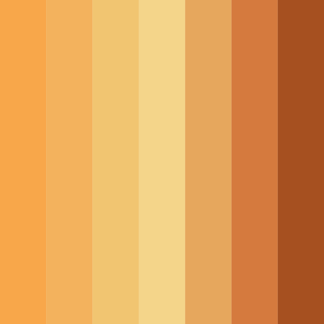 Download orange sunshine color palette PNG image (square)