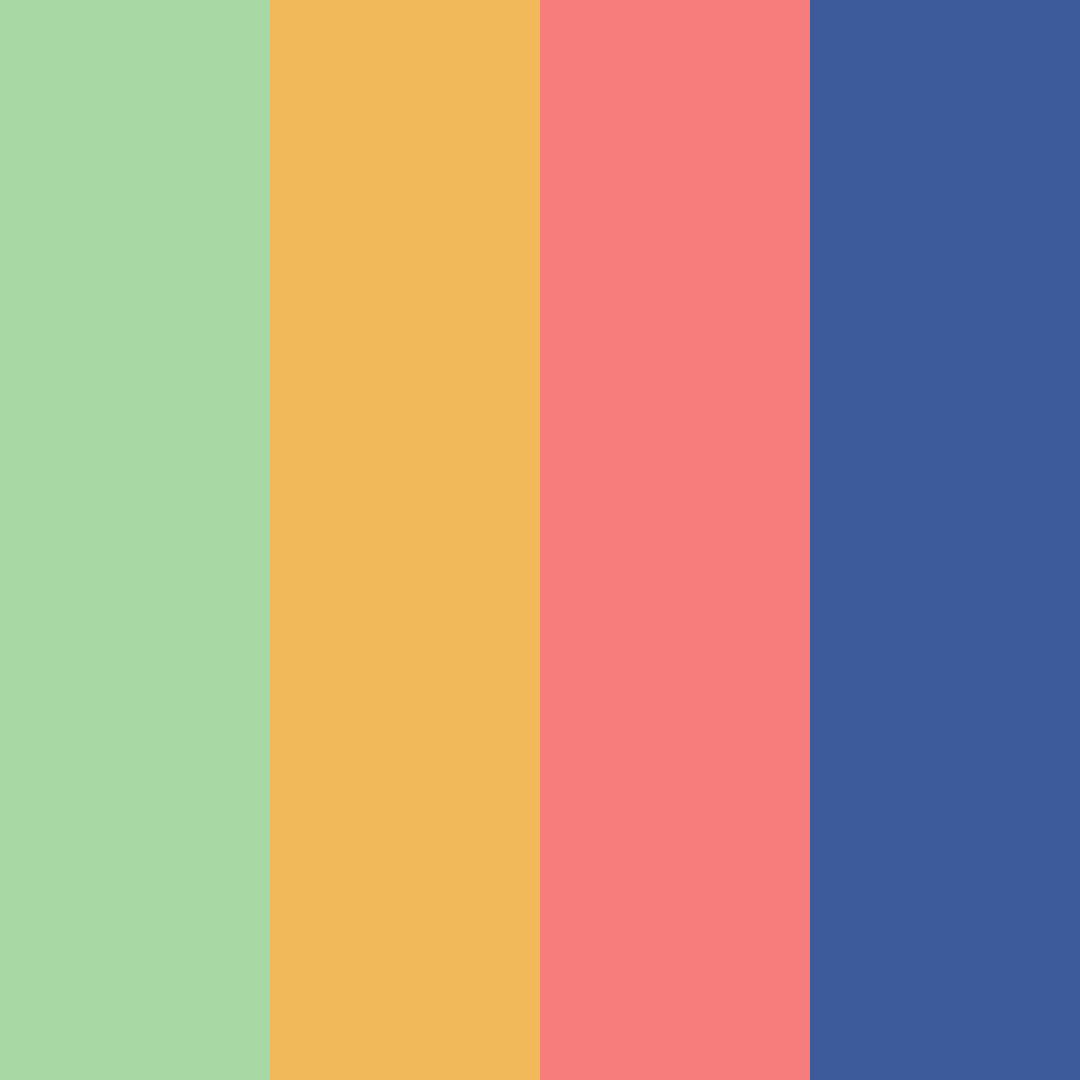 Download nature's blue color palette PNG image (square)